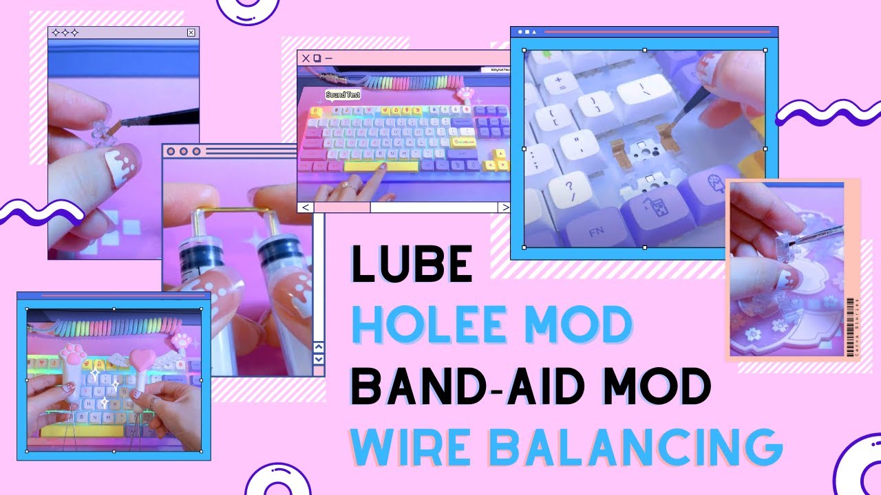 Stab Mod tutorial ♡ Lube, Holee mod, Band-aid mod,, Wire Balancing ✨ Everglide Panda V3 stab