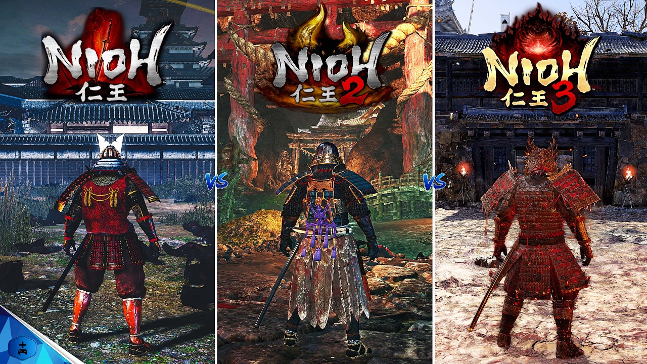 Nioh 3 vs Nioh 2 vs Nioh - Graphics and Physics Evolution
