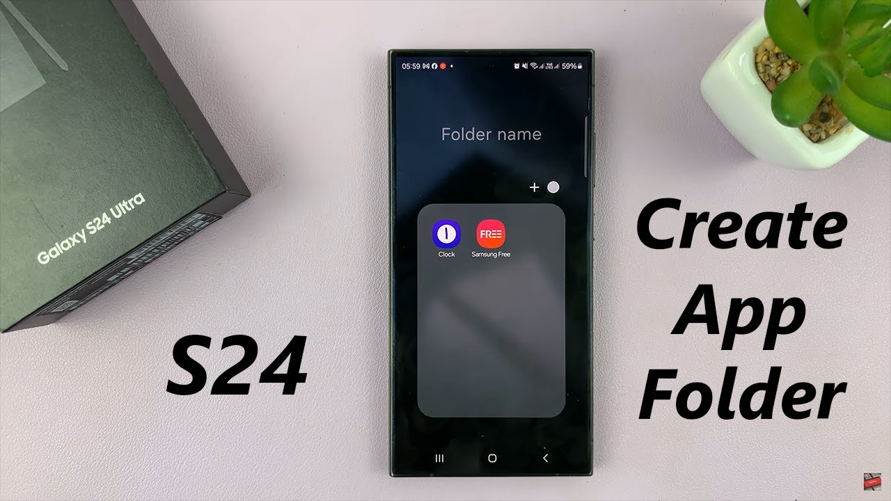 Samsung Galaxy S24 / S24 Ultra - How To Create App Folders On Home Screen