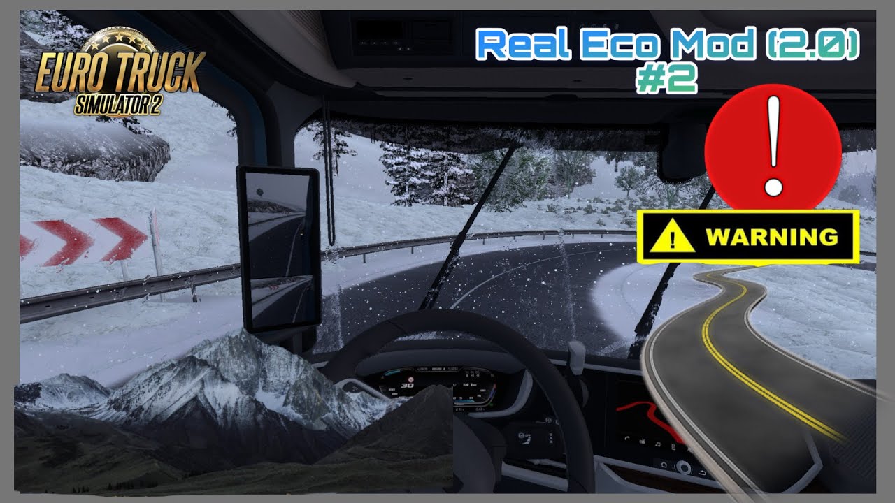 Im BLINDEN Schneesturm durch die Berge 😨 Jede Kurve lebensgefährlich! / ETS2 / Real Economy Mod #3 