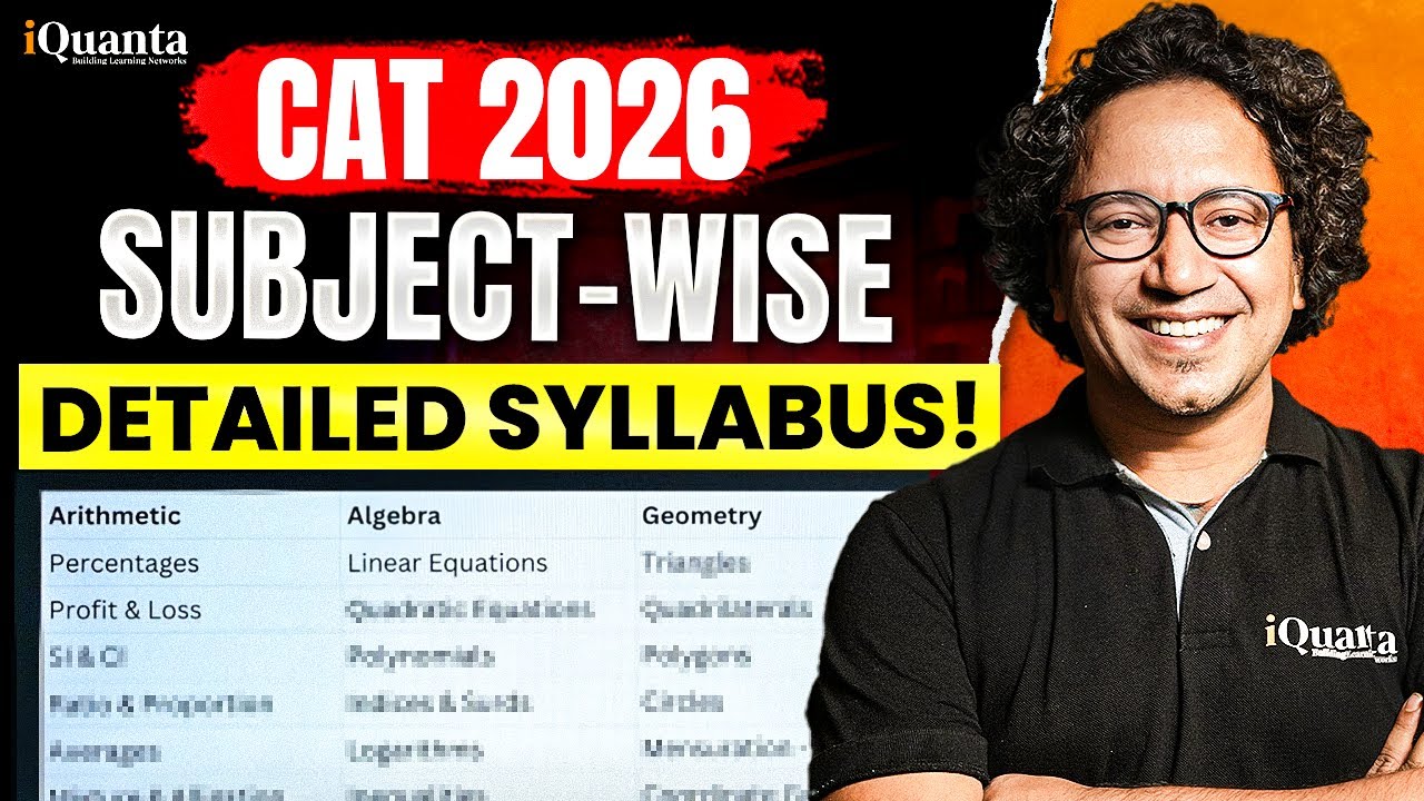CAT Syllabus for MBA 2026 | Topic-wise Weightage + Free Syllabus PDF