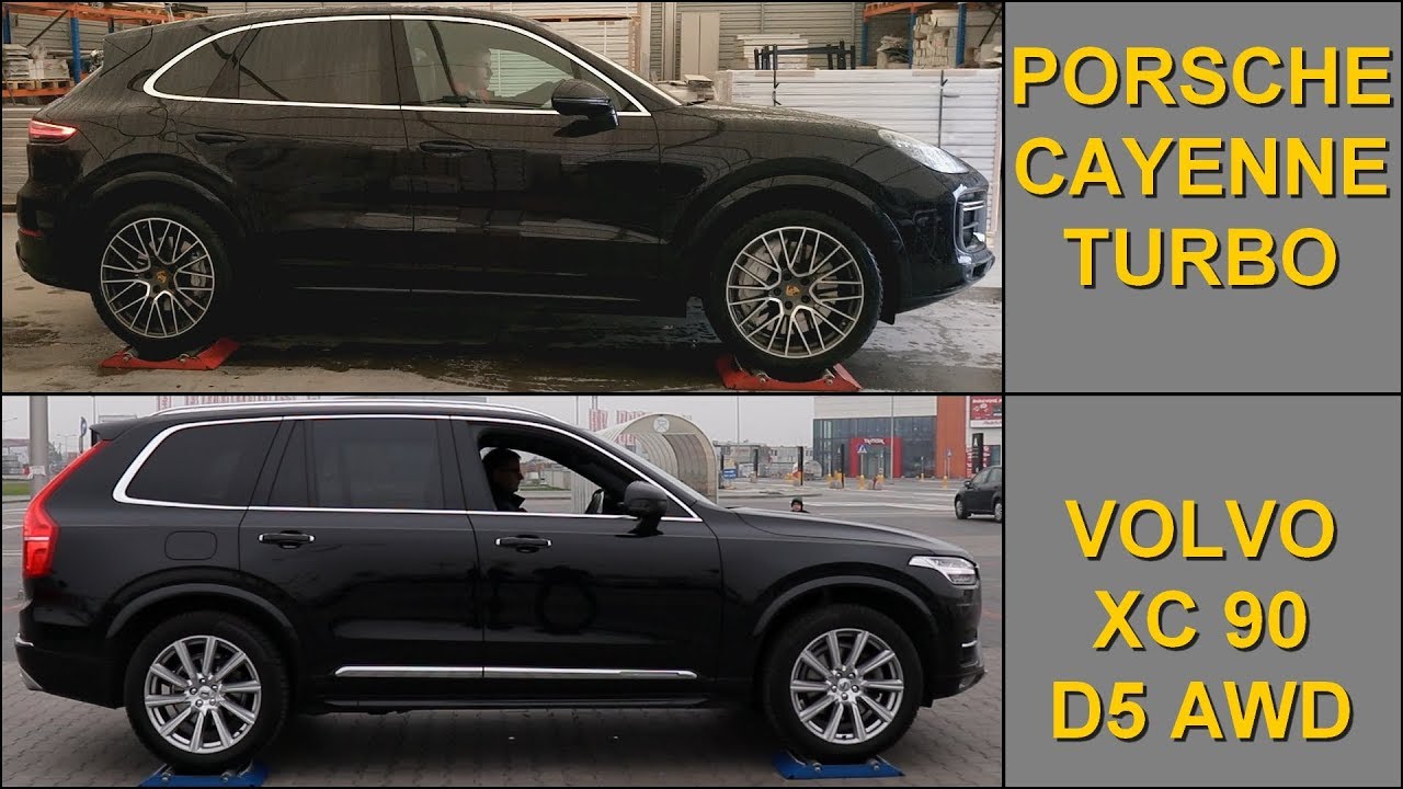 SLIP TEST - Porsche Cayenne Turbo 4.0 V8 AWD vs Volvo XC90 D5 AWD - @4x4.tests.on.rollers