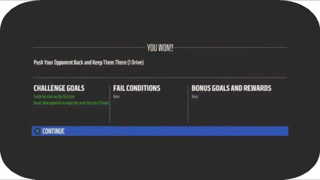 Madden 18 Ultimate Team Heroic Boss Battle Week 8 Challenge 1 Push Your Opponent Back And Keep Them