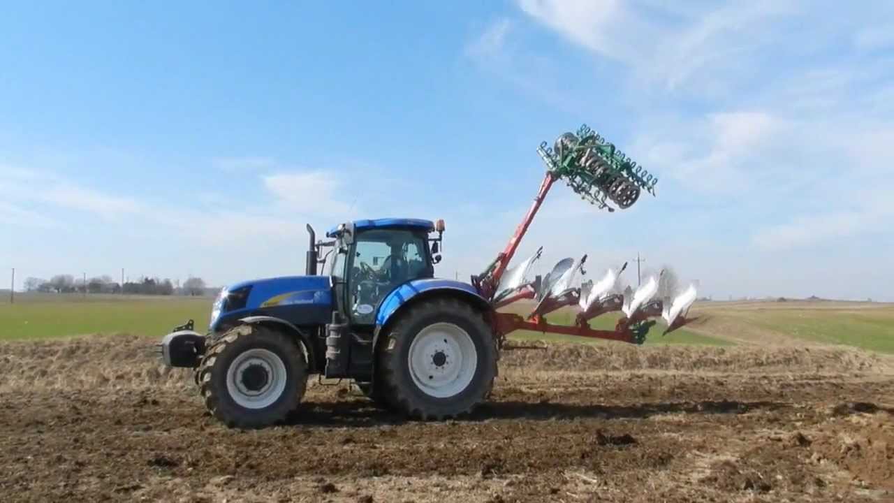New Holland T6080 + Kverneland EM100 [HD]