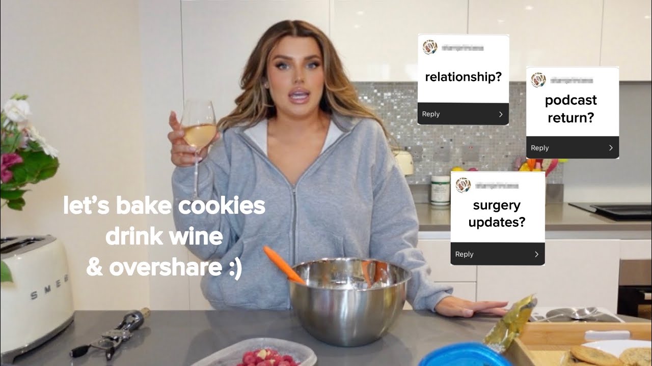 baking cookies & answering catch up questions