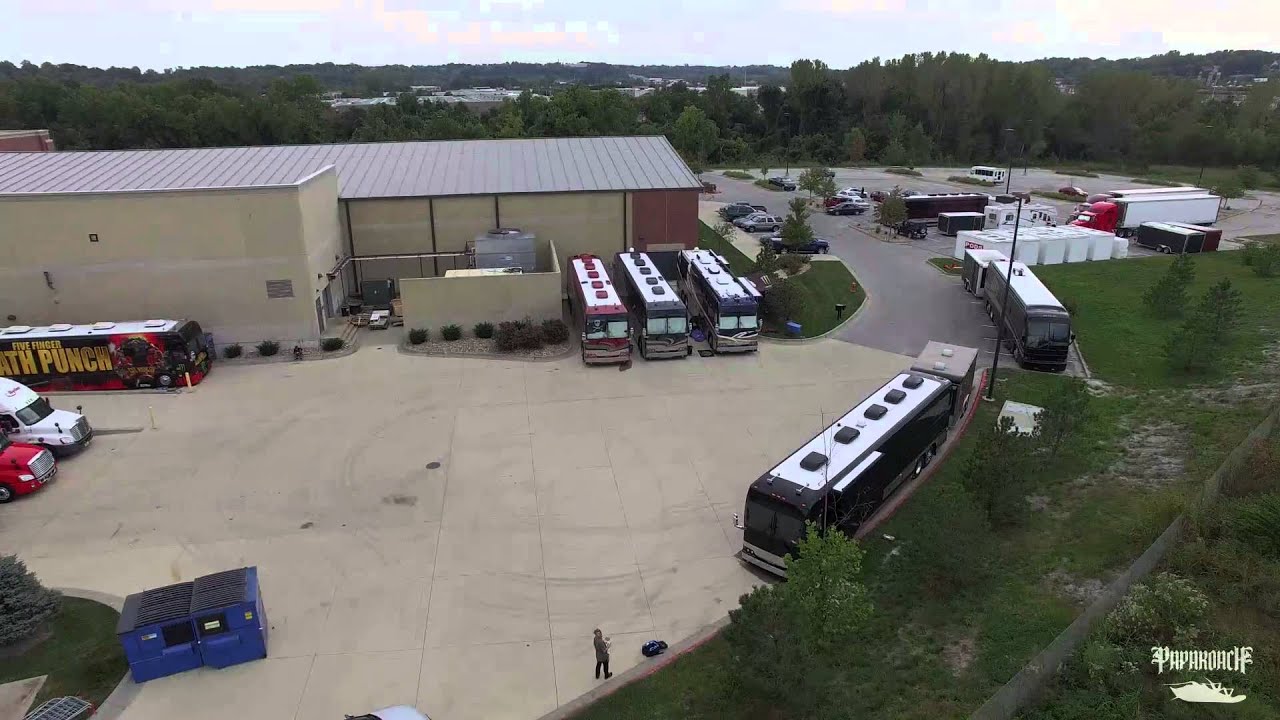 Papa Roach drone footage of Independence Events Center in Missouri