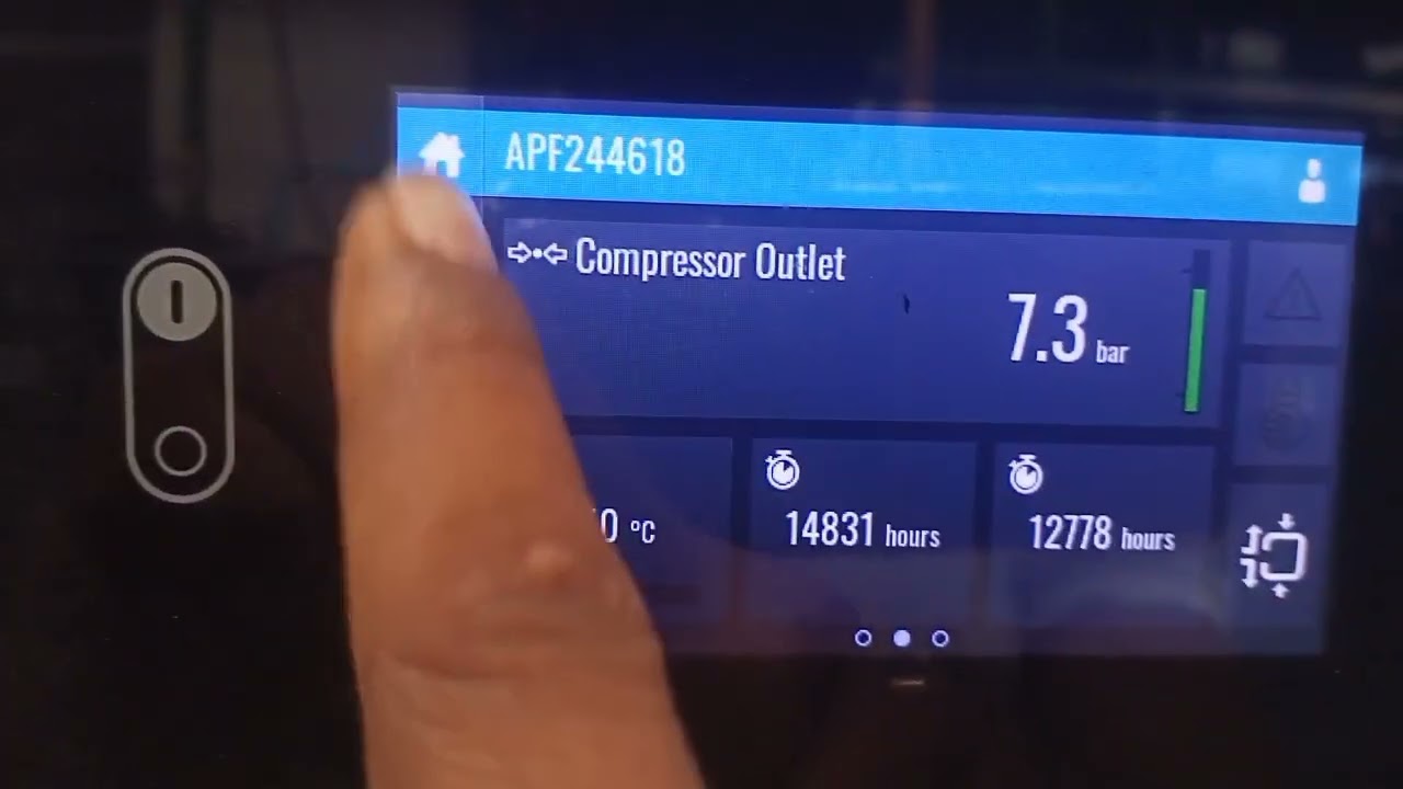 ATLAS COPCO COMPRESSOR about important parameters.
