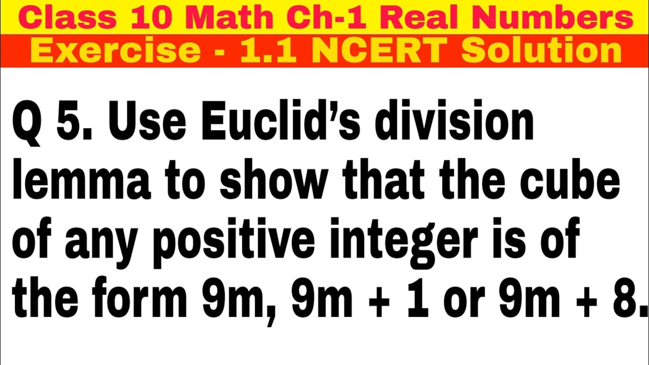 Class 10 Ch 1 Ex 1.1 Q 5 | Real Numbers | Math | NCERT Solution | CBSE |