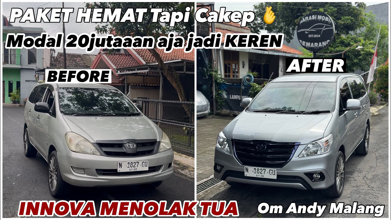 INNOVA MENOLAK TUA UPGRADE 2015 Silver titanium Om Andy Malang #restorasi #upgradeinnova #modifikasi