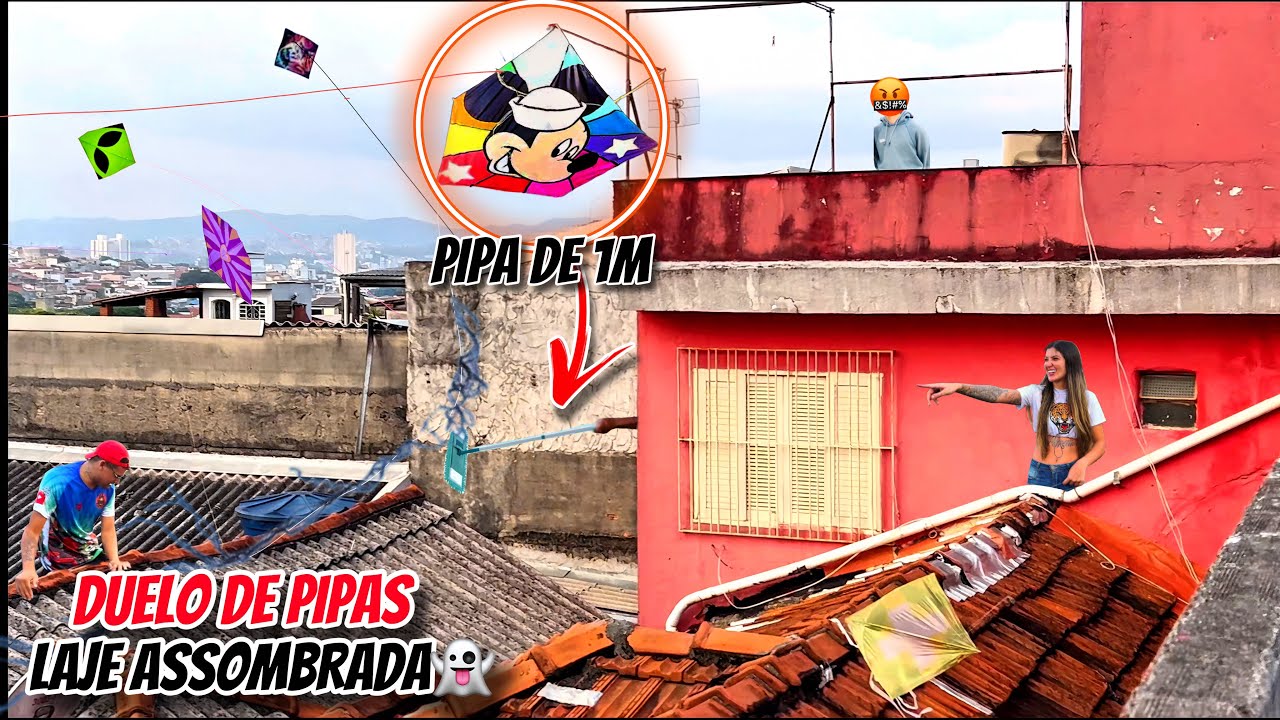 Cortei Pip&atilde;o de 1 Metro do Mickey na M&atilde;o e Quase Deu Confus&atilde;o! Vizinha da Laje Assombrada Quis Xepar
