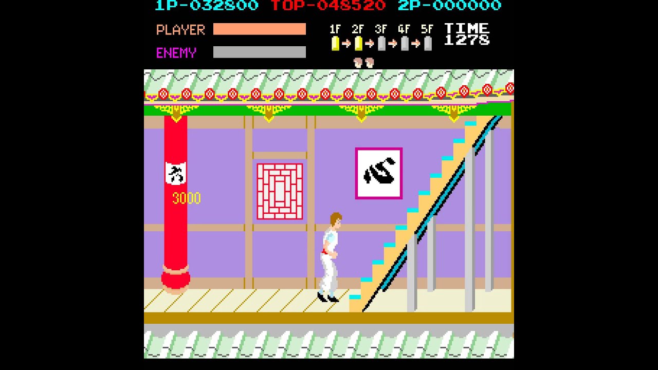 Kung-Fu Master Longplay (Arcade) [60 FPS]