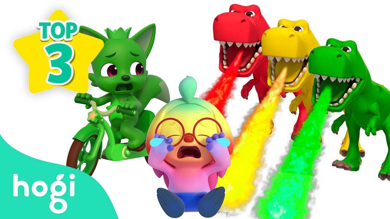 [TOP3] 🦖 Learn Colors with Dinosaur Race, Cooking & Bike Fun! 🚴‍♂️ 🌈｜Colors for Kids｜Hogi Pinkfong