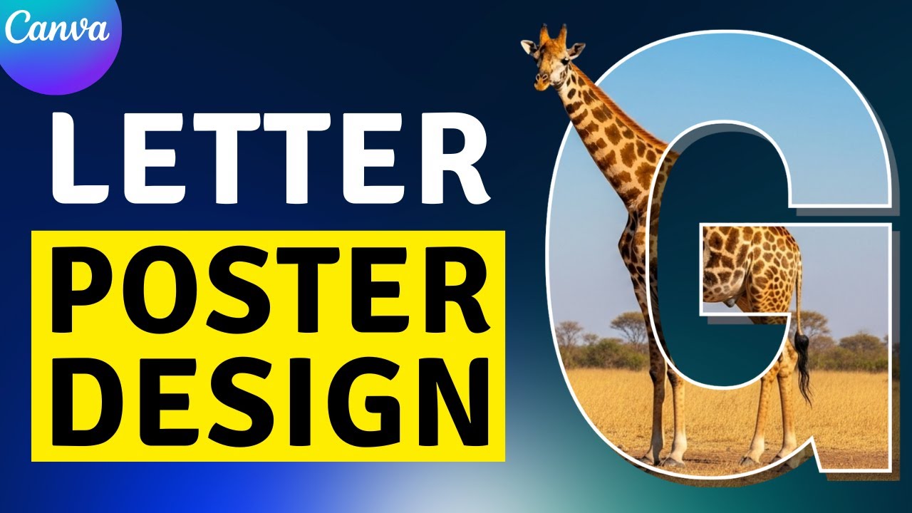 How to Create a Letter Poster Design in Canva | STEP BY STEP