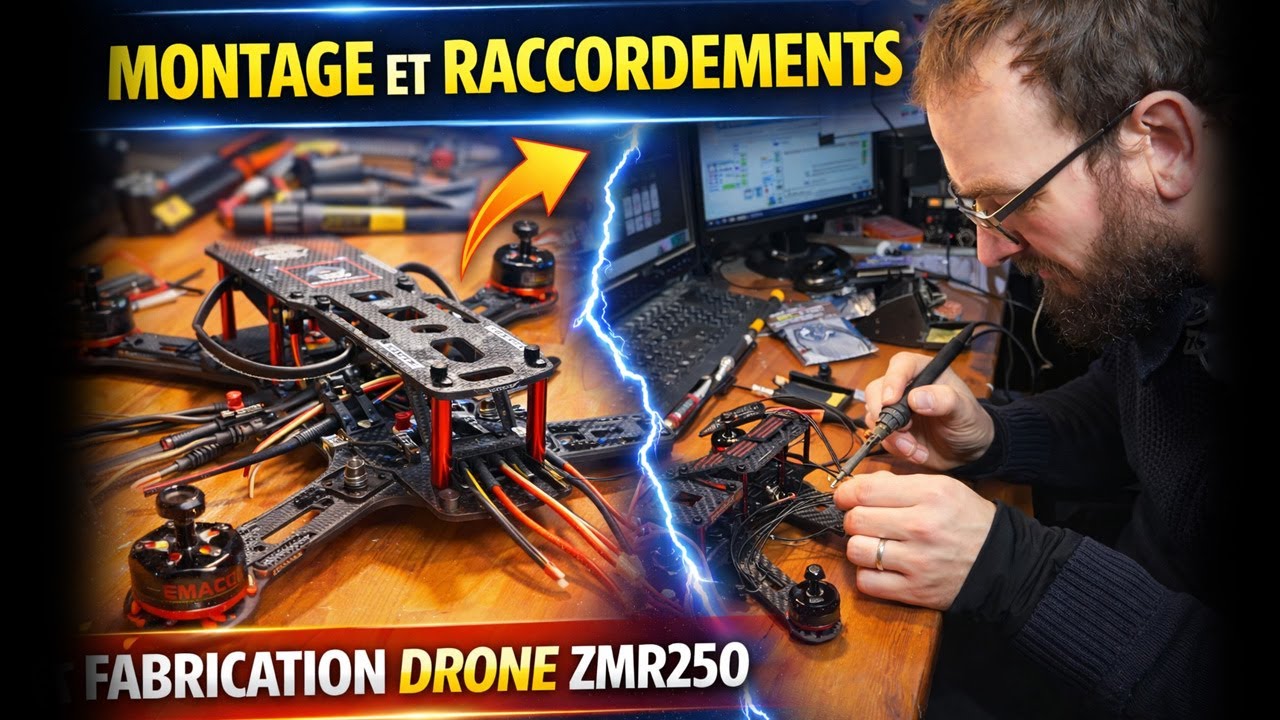 Fabrication d'un drône ZMR250 - Ep3 - Montage et raccordement des moteurs et ESC