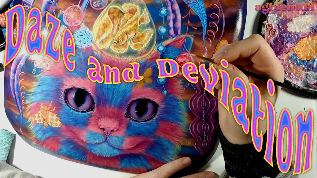 Daze & Deviation - Fantasy cat painting process with Anka of AGblend13