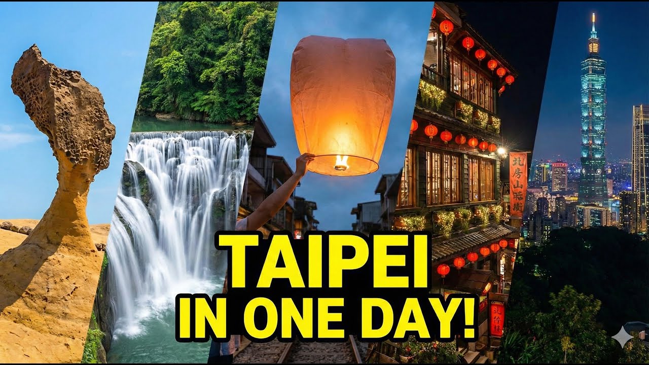 Taipei Day Trip: Yehliu, Shifen Waterfall, Jiufen & Taipei 101 Night View!