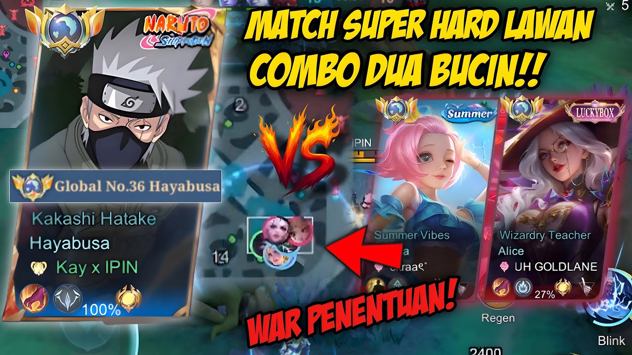 MATCH SUPER HARD GLOBAL HAYABUSA VS ALICE  & ANGELA COMBO DUO BUCIN YANG SANGAT MERESAHKAN