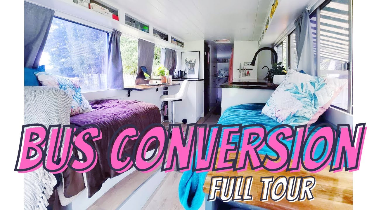 BUS CONVERSION TOUR New Zealand - 5 months living FULLTIME in our DIY SKOOLIE TINY HOME
