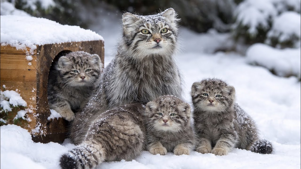 A Mother’s Fight in the Snow: Saving Her Tiny Pallas’s Cat Kittens 