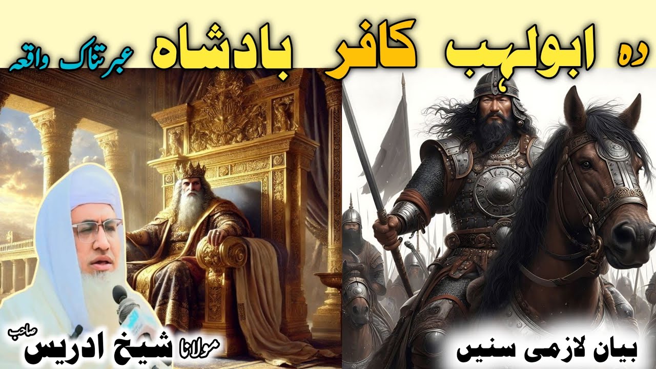 Poshto bayan / Molana Idrees Sab /Islamic videos / Islamic stories/ابو لہب کافر بادشاہ عبرتناک واقعہ