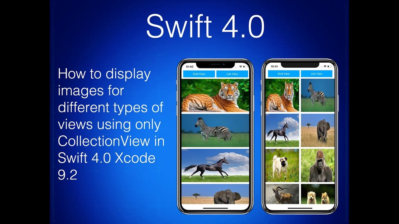 Display images for different types of views using CollectionView in Swift 4.0  | swift tutorials