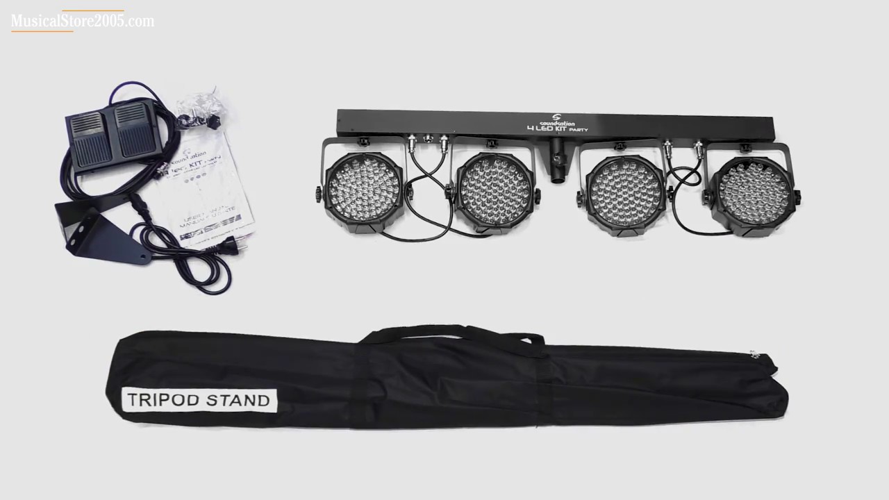 Kit Luci Completo discoteca 4 PAR a LED by SoundSation 4LEDKIT-PARTY