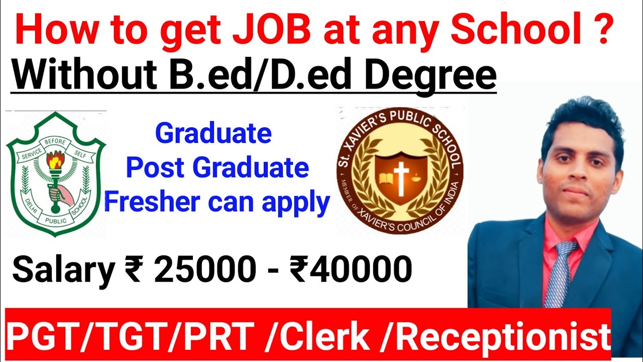 Private school jobs | teaching job at private school India | PGT | TGT | PRT | school teacher | prt