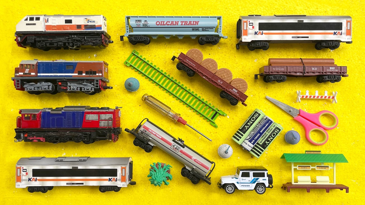 Unboxing Dan Merakit 3 Kereta Api Mainan CC201 RnB, CC203, CC202 Gerbong Tangki, Gerbong SS - Train