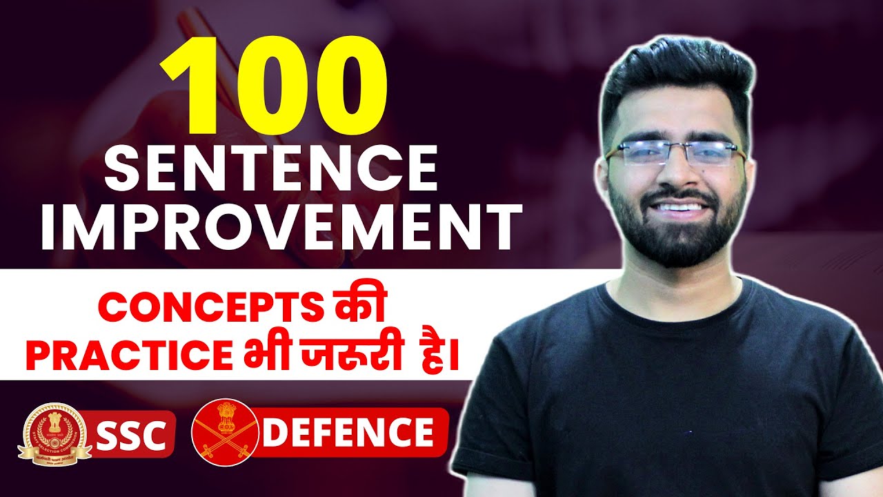 100 Sentence Improvement | English For SSC & Defence Exam | Tarun Grover