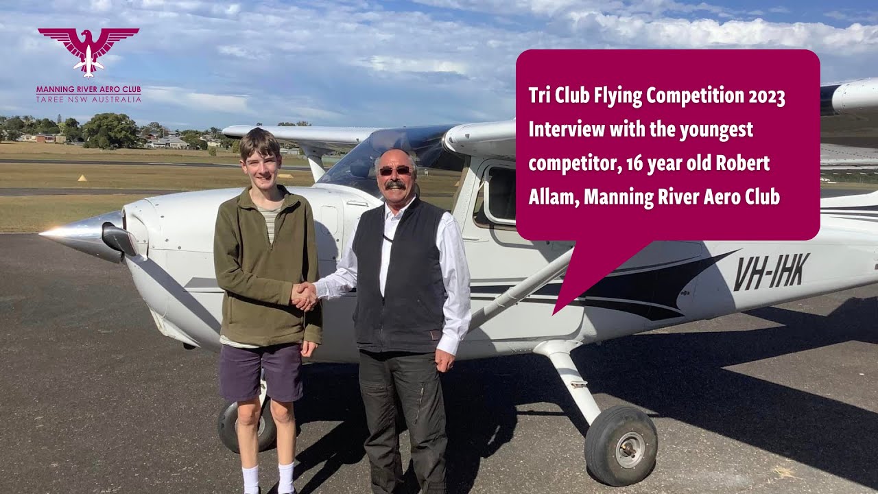 Robert Allam, youngest pilot competing at the Tri-Club Flying Competition 2023