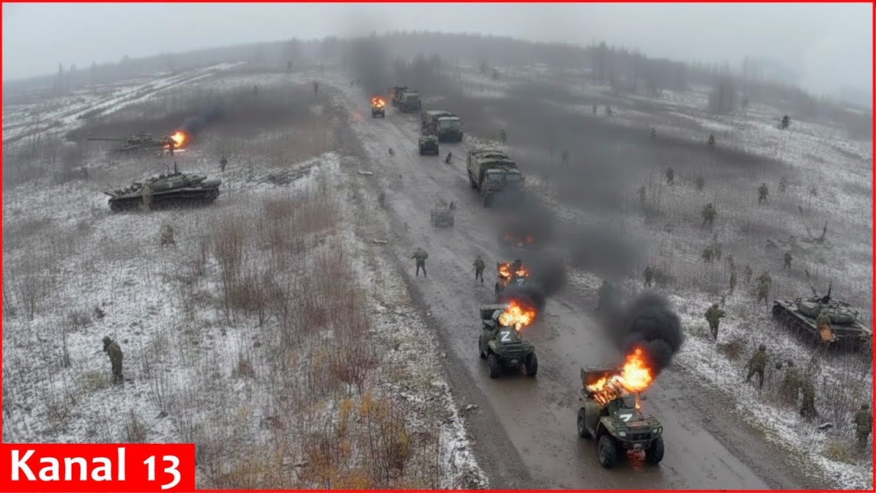 Полк &laquo;Скала&raquo; отразил наступление российских войск под Покровском. Колонна из десятков единиц росс...