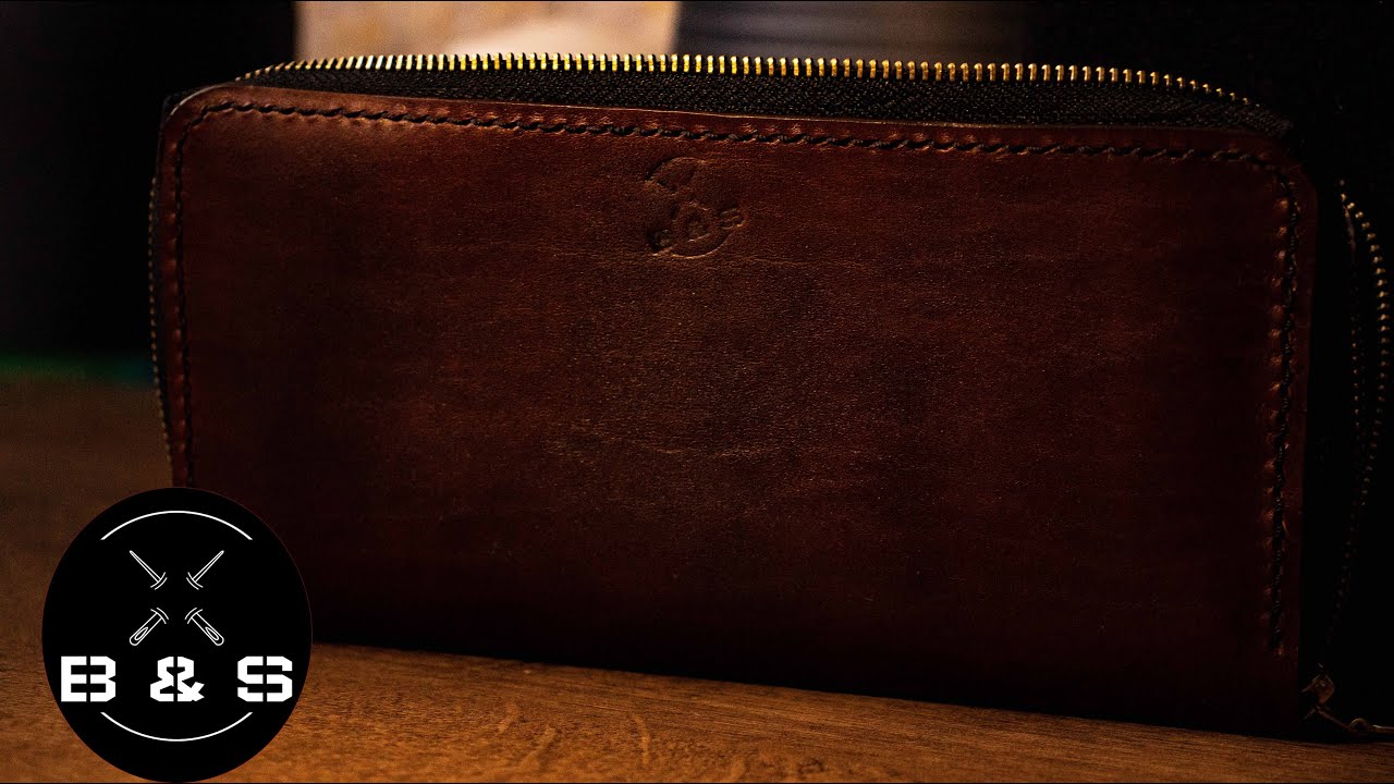 Compact Long Leather Wallet - Build Showcase #handmade #leatherwallet #leathercraft #womensfashion