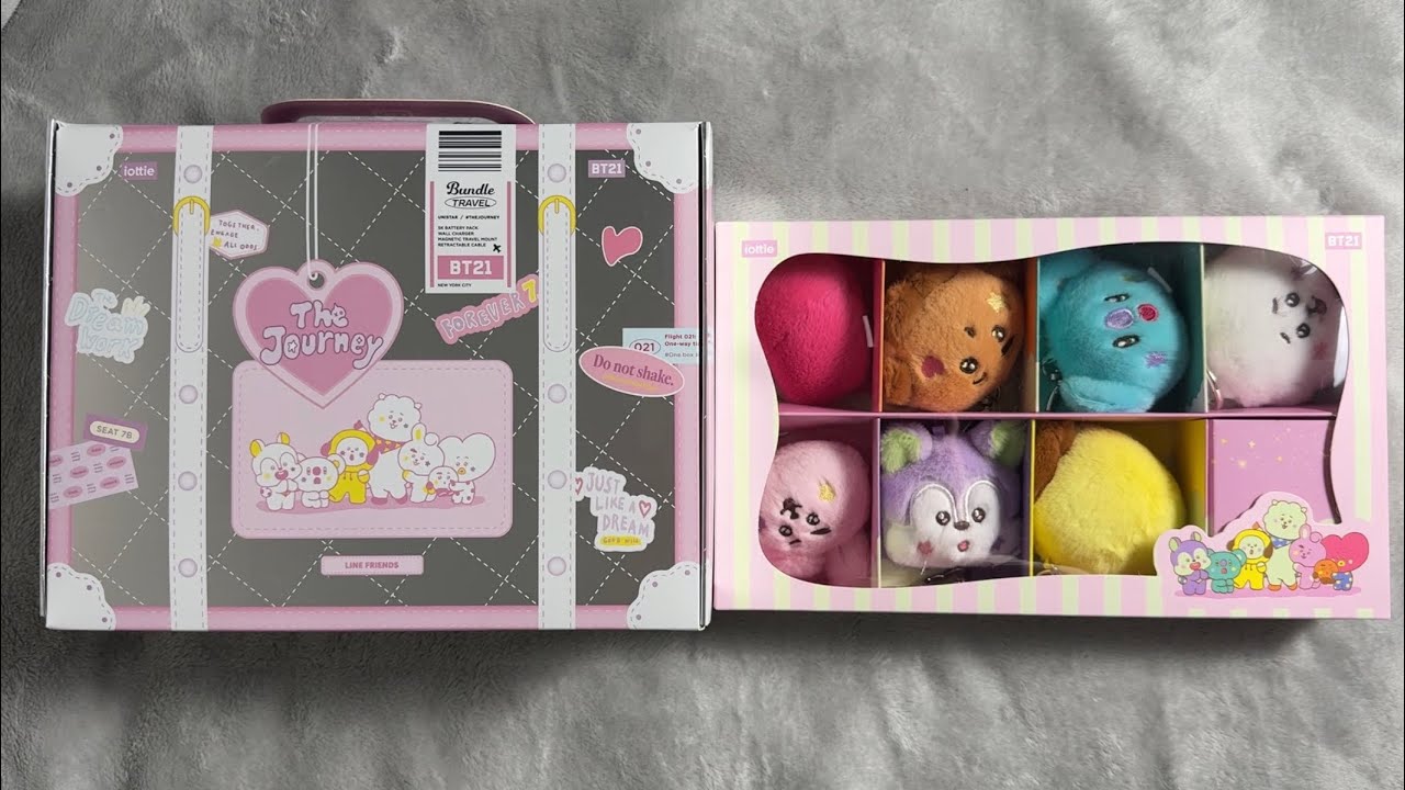 Распаковка набора BT21 Line Friends Cosmic Companion Tech Set (Special Edition) от iOttie.