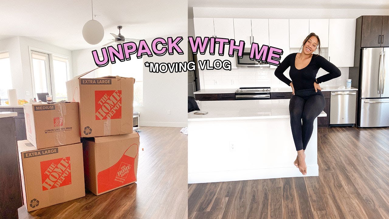 MOVE IN VLOG: Move in with me + Organizing + Unpacking + decorating my first apartment| moving vlog