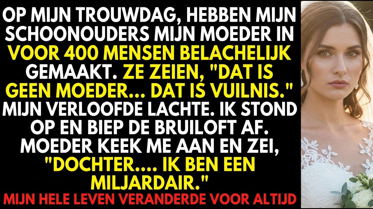 Op mijn bruiloft noemden ze mijn moeder “afval”.