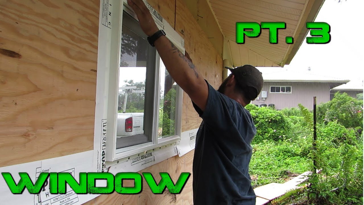 Turning a Carport Into an Enclosed Garage| Installing New Construction Window|  Pt 3