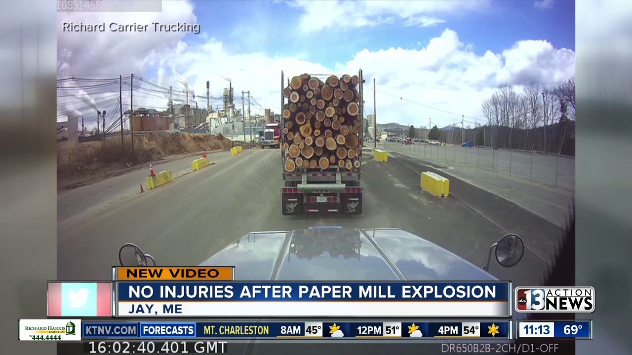 Paper mill explosion caught on camera