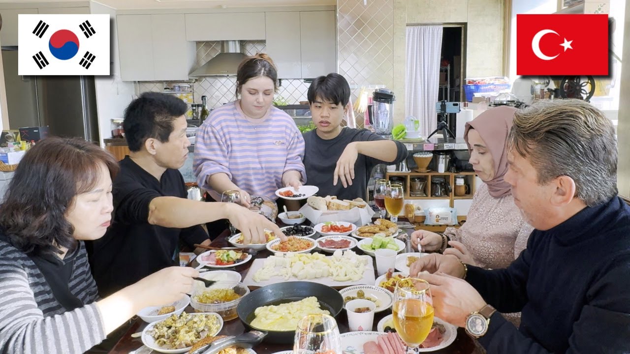 처음으로 가족 모두 함께하는 튀르키예식 아침식사 😊  🇹🇷🇰🇷
