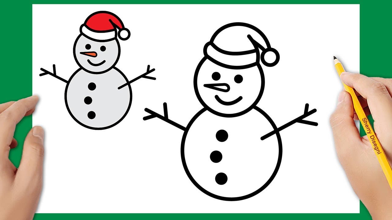 Come disegnare un pupazzo di neve