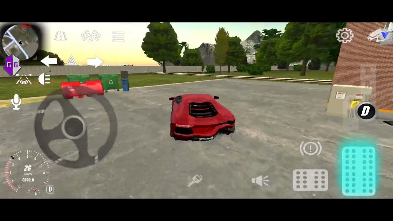 Lamborghini in car parking manual gearbox
