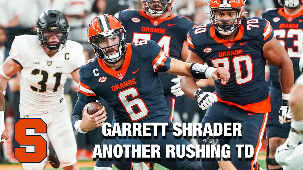Syracuse QB Garrett Shrader Runs In The 21-Yard Score