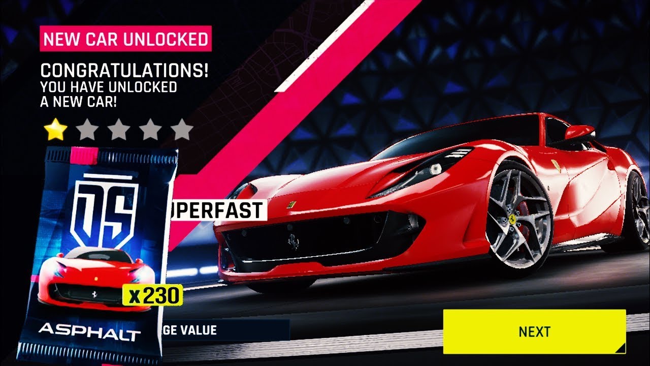 ASPHALT 9 | Opening 230 Ferrari 812 Superfast packs & Test Drive