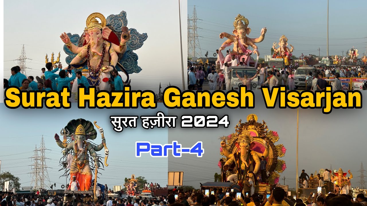 Best Surat Ganpati Visarjan 2024 || Hazira Ganesh Visarjan || Surat Ganesh Visarjan 2024