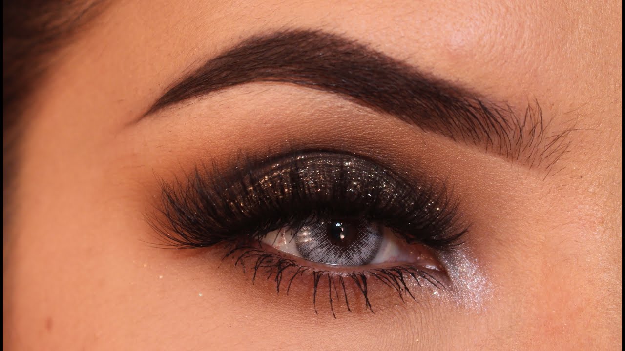 Party Makeup: Brown Smokey Eye With Glitter Tutorial