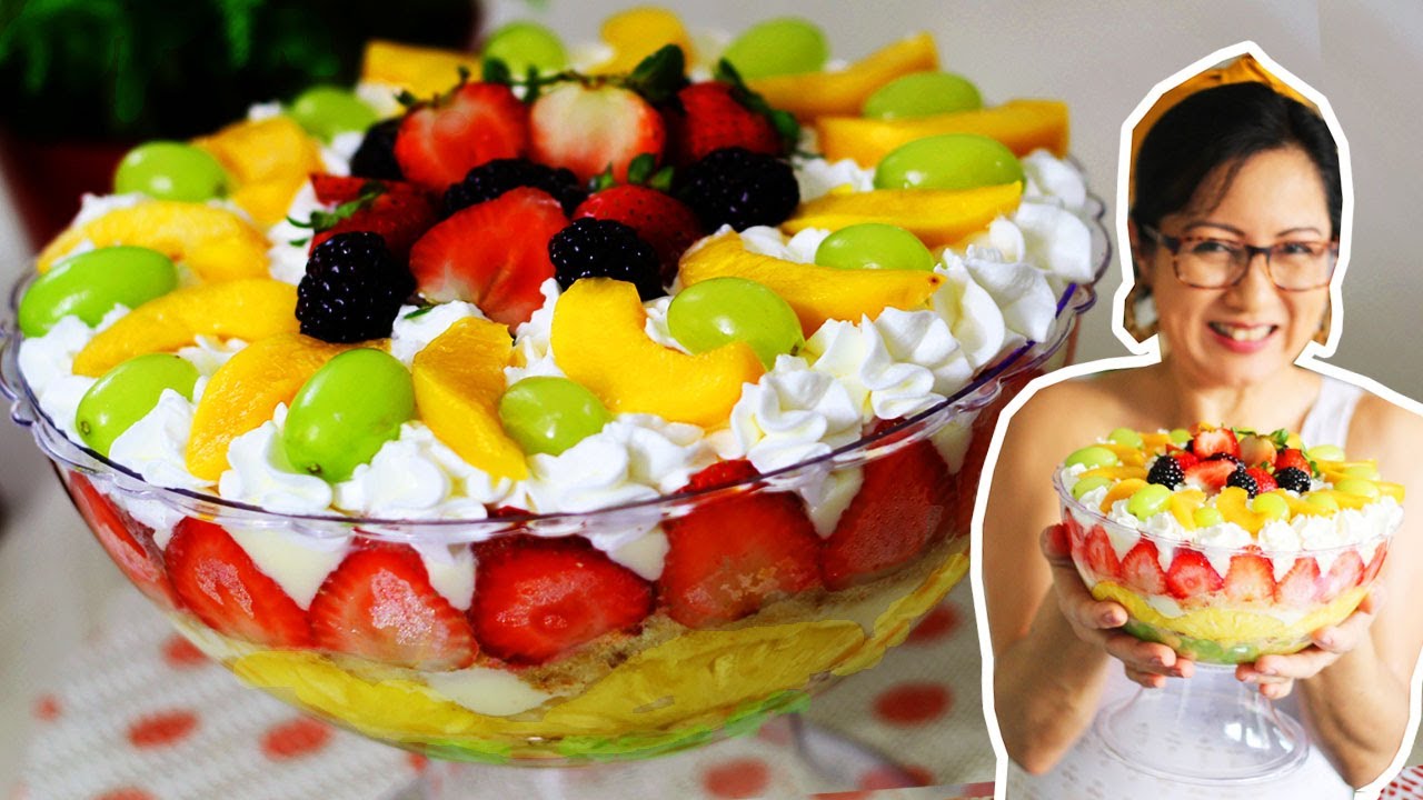 SURPREENDA A TODOS COM ESSA SOBREMESA MARAVILHOSA!!! TAÇA TROPICAL DE BOLO E FRUTAS