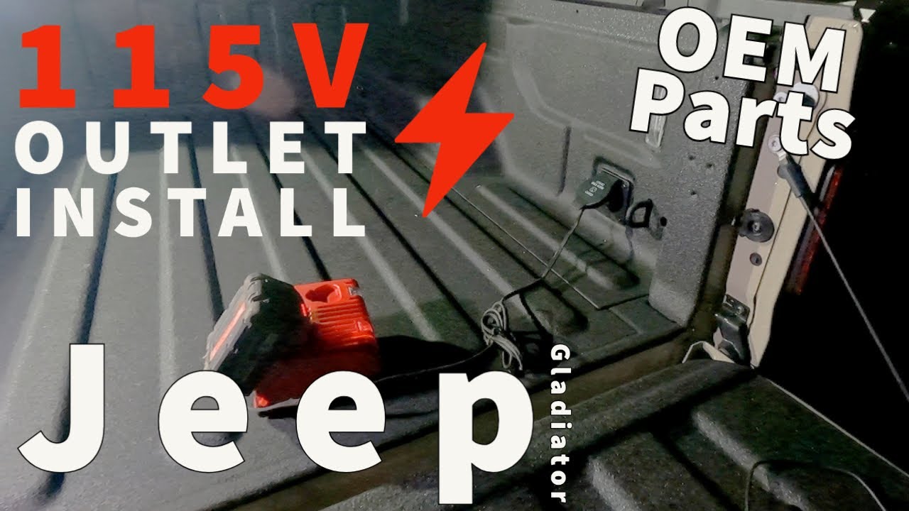 Jeep Gladiator 115v Bed Outlet Install