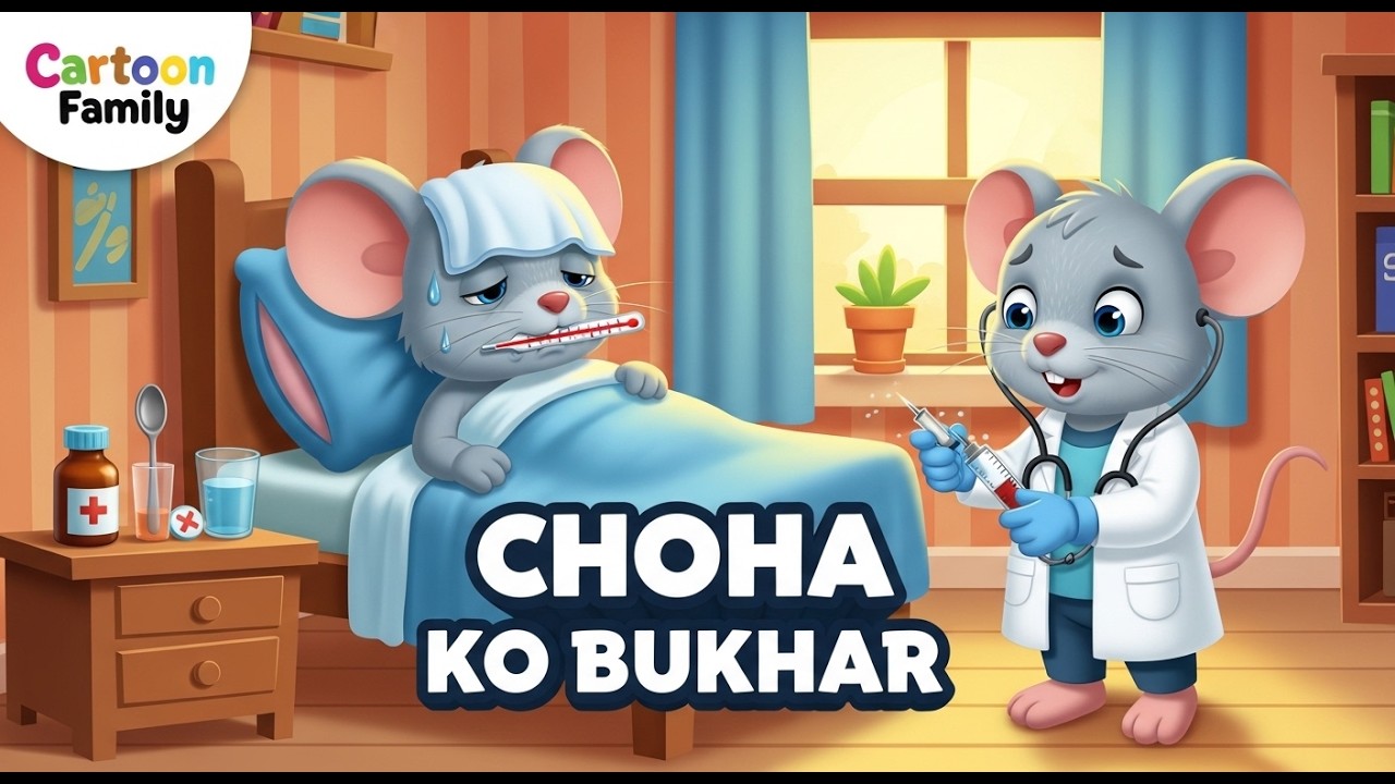 Choha Ko Bukhar 🤒 | Beemar Choohe Ki Pyari Kahani | Bachon Ki Cartoon Kahani