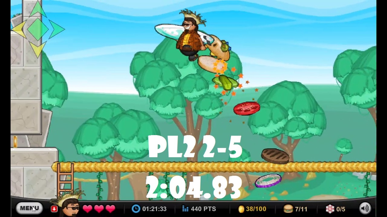 Papa Louie 2, 2-5 Speedrun in 2m-04s-830ms (WR)