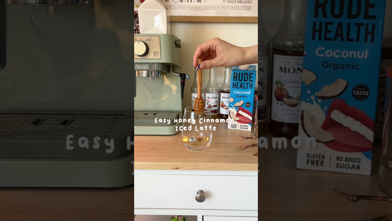 Easy Honey Cinnamon Iced Coffee 🍯🤎 #coffeerecipe #coffeestation