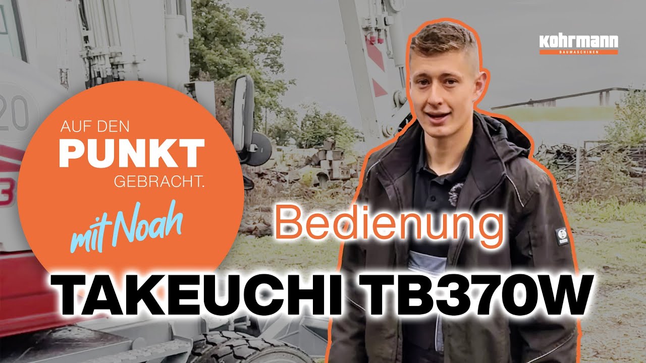 Takeuchi TB370W - Bedienung